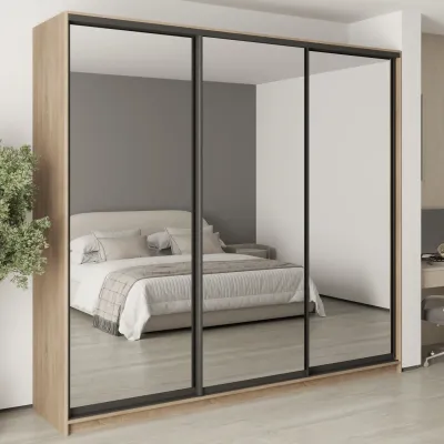 Шафа-купе тридверна Mebel Star Комбо BG 260х45х240 см Дуб сонома (MBS-9816)