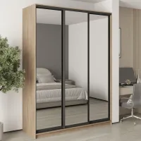 Шафа-купе тридверна Mebel Star Комбо BG 180х60х240 см Дуб сонома (MBS-9818)