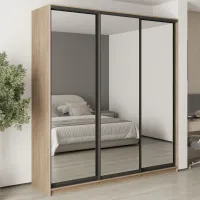 Шафа-купе тридверна Mebel Star Комбо BG 220х60х240 см Дуб сонома (MBS-9822)