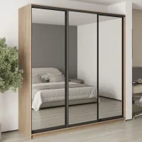 Шафа-купе тридверна Mebel Star Комбо BG 230х60х240 см Дуб сонома (MBS-9823)