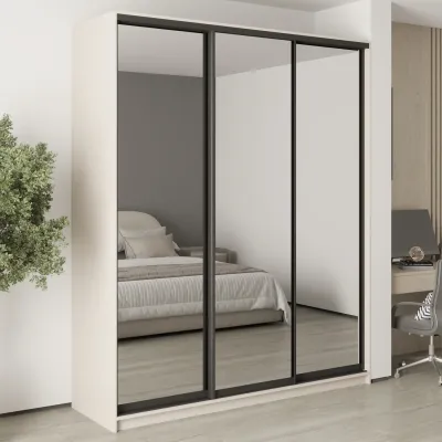 Шафа-купе тридверна Mebel Star Комбо BG 200х45х240 см Кашемір (MBS-9830)