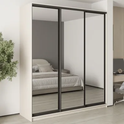 Шафа-купе тридверна Mebel Star Комбо BG 210х60х240 см Кашемір (MBS-9841)