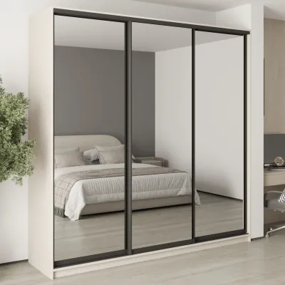 Шафа-купе тридверна Mebel Star Комбо BG 240х60х240 см Кашемір (MBS-9844)