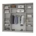 Шафа-купе тридверна Mebel Star Комбо BG 260х60х240 см Кашемір (MBS-9846)