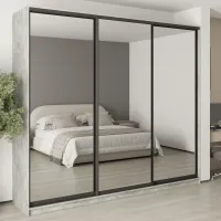 Шафа-купе тридверна Mebel Star Комбо BG 270х45х240 см Бетон (MBS-9857)