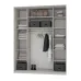 Шафа-купе тридверна Mebel Star Комбо BG 190х60х240 см Аляска сірий (MBS-9879)