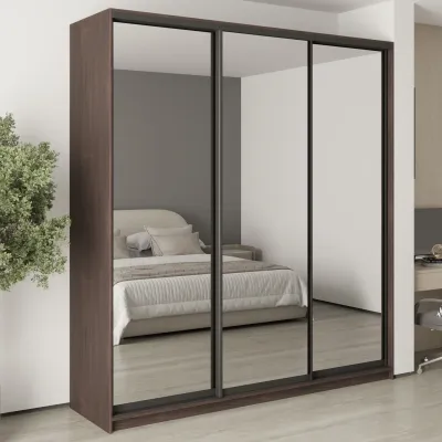Шафа-купе тридверна Mebel Star Комбо BG 220х45х240 см Дуб ристрето (MBS-9892)