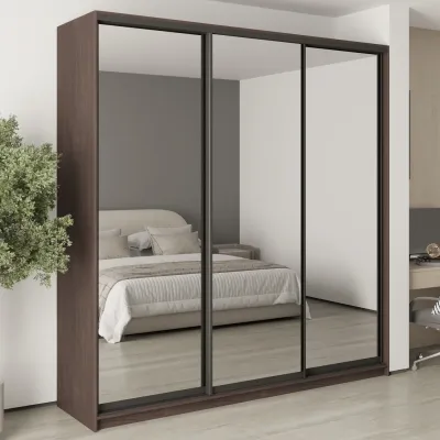 Шафа-купе тридверна Mebel Star Комбо BG 230х45х240 см Дуб ристрето (MBS-9893)