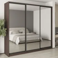 Шафа-купе тридверна Mebel Star Комбо BG 260х45х240 см Дуб ристрето (MBS-9896)