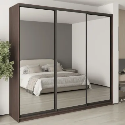 Шафа-купе тридверна Mebel Star Комбо BG 260х45х240 см Дуб ристрето (MBS-9896)