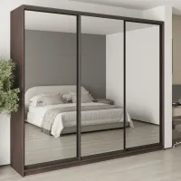 Шафа-купе тридверна Mebel Star Комбо BG 270х45х240 см Дуб ристрето (MBS-9897)