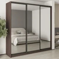 Шкаф-купе трехдверный Mebel Star Комбо BG 240х60х240 см Дуб ристрето (MBS-9904) Шкаф-купе трехдверный Mebel Star Комбо BG 240х60х240 см Дуб ристрето (MBS-9904)