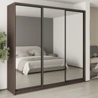 Шафа-купе тридверна Mebel Star Комбо BG 250х60х240 см Дуб ристрето (MBS-9905)