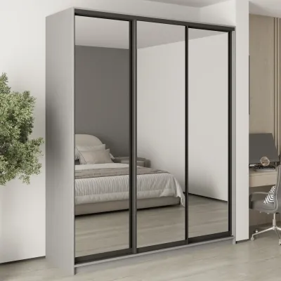 Шафа-купе тридверна Mebel Star Комбо BG 200х45х240 см Серая мышка (MBS-9910)
