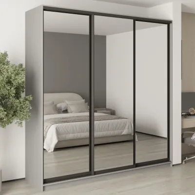 Шафа-купе тридверна Mebel Star Комбо BG 230х45х240 см Серая мышка (MBS-9913)