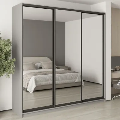 Шафа-купе тридверна Mebel Star Комбо BG 240х45х240 см Серая мышка (MBS-9914)