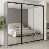 Шкаф-купе трехдверный Mebel Star Комбо BG 260х45х240 см Серая мышка (MBS-9916)