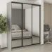 Шафа-купе тридверна Mebel Star Комбо BG 190х60х240 см Серая мышка (MBS-9919)