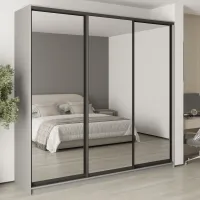 Шкаф-купе трехдверный Mebel Star Комбо BG 250х60х240 см Серая мышка (MBS-9925)
