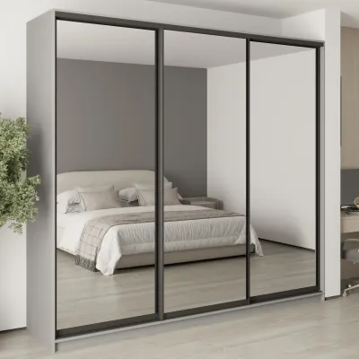 Шкаф-купе трехдверный Mebel Star Комбо BG 260х60х240 см Серая мышка (MBS-9926)