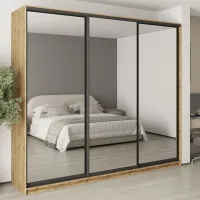 Шафа-купе тридверна Mebel Star Комбо BG 270х45х240 см Дуб тахо (MBS-9937)
