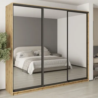 Шафа-купе тридверна Mebel Star Комбо BG 270х45х240 см Дуб тахо (MBS-9937)