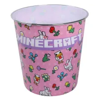 Корзина для мусора YES Minecraft.Spring 5.5 л Розовый (708502)