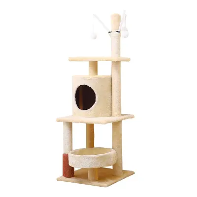 Кігтеточка лежак для кота Taotaopets Y0006 40x40x118 см Бежевий (14010-94007) Кігтеточка лежак для кота Taotaopets Y0006 40x40x118 см Бежевий (14010-94007)