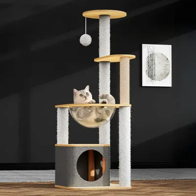 Когтеточка игровой центр для кота Taotaopets Y0044-А 40x40x130 см Разноцветный (14016-94008)