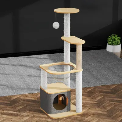 Когтеточка игровой центр для кота Taotaopets Y0044-А 40x40x130 см Разноцветный (14016-94008)