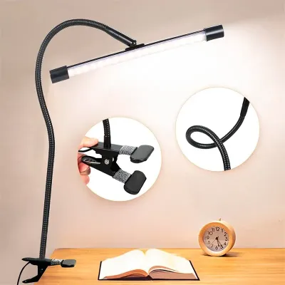Настільна LED лампа Lesko M006-1 USB 24 Вт Чорний (14022-94111)
