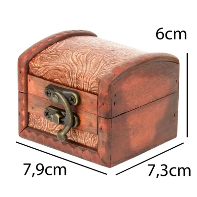 Скринька No Brand Guardar Тиснення 7.9х7.3х6 см Коричневий (27994)
