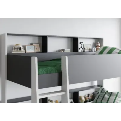 Двухярусная детская кровать Cubus Sway 2086x1276x1680 мм Белый/Антрацит (sw90200wat) Двухярусная детская кровать Cubus Sway 2086x1276x1680 мм Белый/Антрацит (sw90200wat)