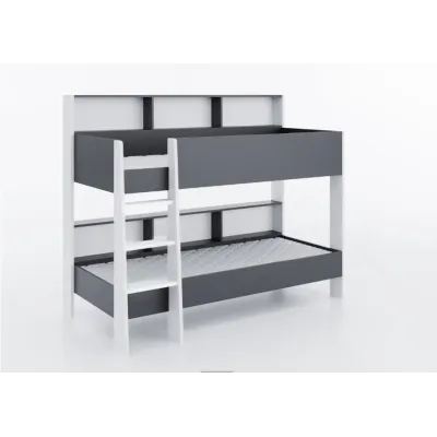 Двухярусная детская кровать Cubus Sway 2086x1276x1680 мм Белый/Антрацит (sw90200wat) Двухярусная детская кровать Cubus Sway 2086x1276x1680 мм Белый/Антрацит (sw90200wat)