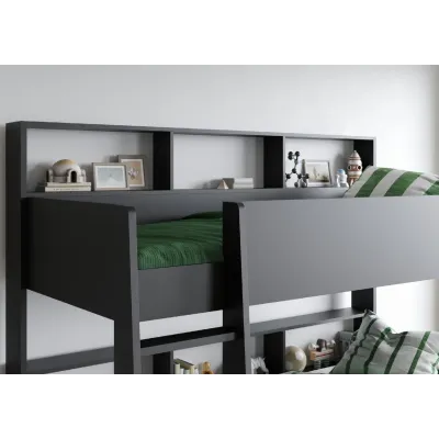 Двоярусне дитяче ліжко Cubus Sway 2086x1276x1680 мм Антрацит (sw90200at)
