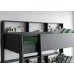 Двоярусне дитяче ліжко Cubus Sway 2086x1276x1680 мм Антрацит (sw90200at)