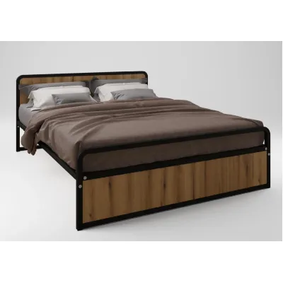 Кровать двуспальная Cubus ХАЙТЕК Люкс 160x200 см Дуб Крафт (ht160200lxcr)