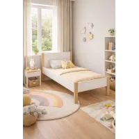 Ліжко односпальне Cubus АГАТА 90x200 см Білий (ag90200w)