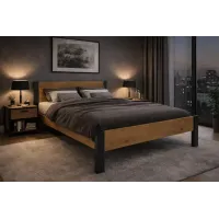 Кровать полуторная Cubus АГАТА 120x200 см Дуб Крафт (ag120200cr)