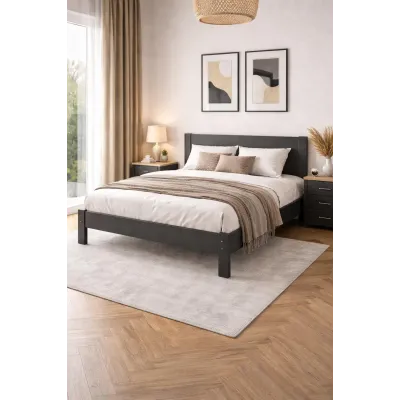 Ліжко полуторне Cubus АГАТА 120x200 см Антрацит (ag120200at)
