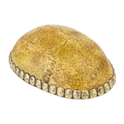 Ритуальна чаша Капала Kailash 17.5x13x6 см Сріблясто-коричневий (23858)