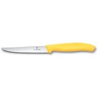 Кухонный нож Victorinox Swiss Classic Steak&Pizza 11 см Желтый (6.7238.C1)