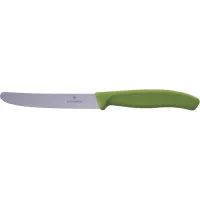 Кухонный нож Victorinox Swiss Classic Tomato&Table 11 см Оливковый (6.7834.E575) Кухонный нож Victorinox Swiss Classic Tomato&Table 11 см Оливковый (6.7834.E575)