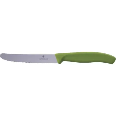 Кухонный нож Victorinox Swiss Classic Tomato&Table 11 см Оливковый (6.7834.E575) Кухонный нож Victorinox Swiss Classic Tomato&Table 11 см Оливковый (6.7834.E575)