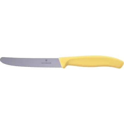 Кухонный нож Victorinox Swiss Classic Tomato&Table 11 см Желтый (6.7838.E120) Кухонный нож Victorinox Swiss Classic Tomato&Table 11 см Желтый (6.7838.E120)