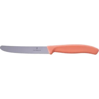 Кухонный нож Victorinox Swiss Classic Tomato&Table 11 см Оранжевый (6.7839.E170) Кухонный нож Victorinox Swiss Classic Tomato&Table 11 см Оранжевый (6.7839.E170)