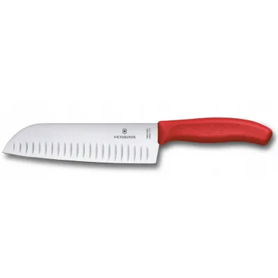 Нож Сантоку Victorinox Swiss Classic 17 см Красный (6.8521.17C1B) Нож Сантоку Victorinox Swiss Classic 17 см Красный (6.8521.17C1B)