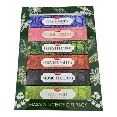 Набор благовоний с держателем Hem Masala Gift Pack 6 ароматов (DN36548)