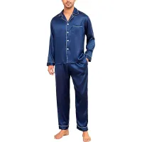 Комплект мужской пижамы Lesko TZ21762 L Синий (13809-90527) Комплект мужской пижамы Lesko TZ21762 L Синий (13809-90527)