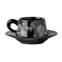 Чашка с блюдцем NordiC Miroson 300 мл Черный (14036-94243)